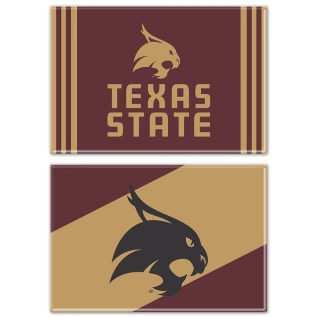 Texas State Bobcats Rectangle Magnet, 2pack 2" x 3"