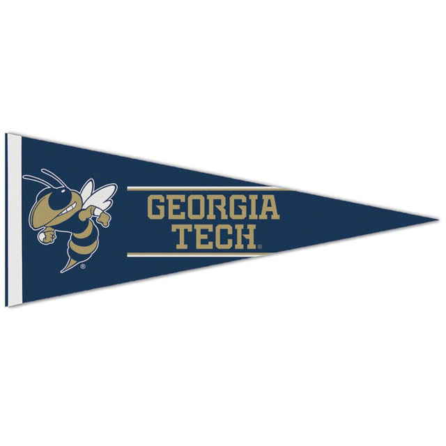 Banderín de los Yellow Jackets de Georgia Tech de 12 x 30, estilo premium