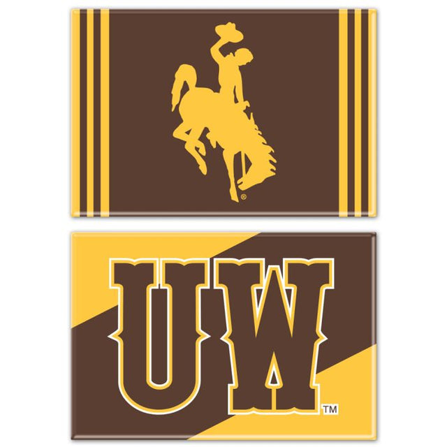 Wyoming Cowboys Rectangle Magnet, 2pack 2" x 3"