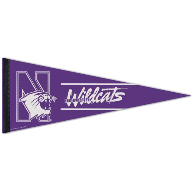 Banderín premium de los Northwestern Wildcats de 12" x 30"