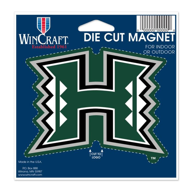 Hawaii Warriors Die Cut Magnet 4.5" x 6"