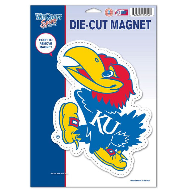 Kansas Jayhawks Die Cut Logo Magnet 6.25" x 9"