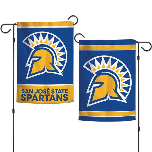 Banderas de jardín de los Spartans de San José State, de 2 lados, 12,5" x 18"