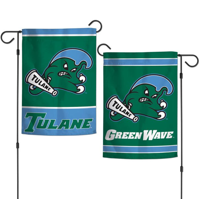 Tulane Green Wave Garden Flags 2 sided 12.5" x 18"