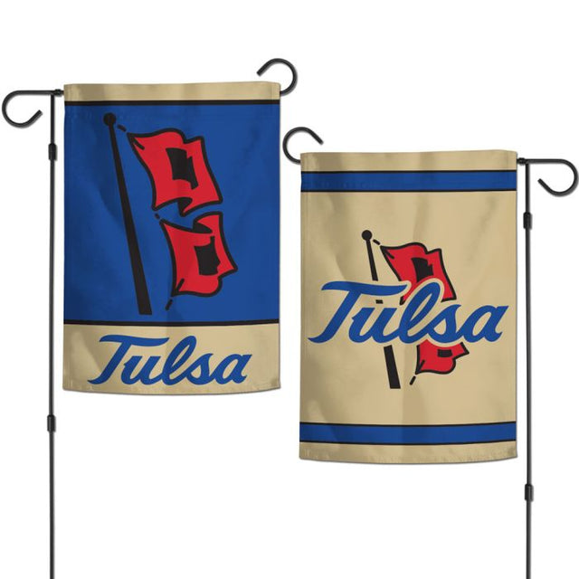 Banderas de jardín de Tulsa Golden Hurricanes de 2 lados, 12,5" x 18"