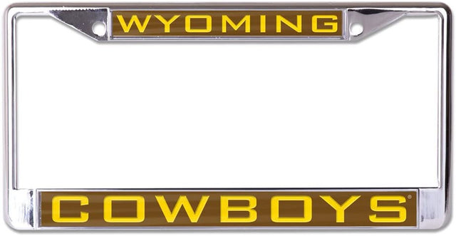 Wyoming Cowboys License Plate Frame Inlaid Style