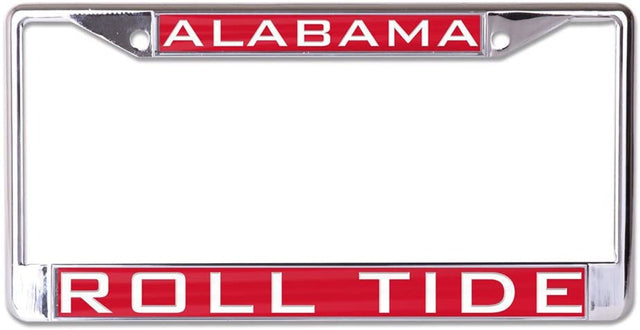 Alabama Crimson Tide License Plate Frame Inlaid Style Roll Tide Design