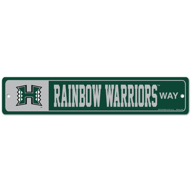 Hawaii Warriors Street / Zone Sign 3.75" x 19"