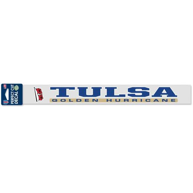 Calcomanías de corte perfecto de los Tulsa Golden Hurricanes de 2" x 17"