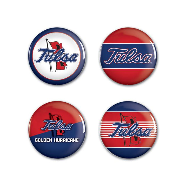 Tulsa Golden Hurricanes Button 4 Pack 1 1/4" Rnd