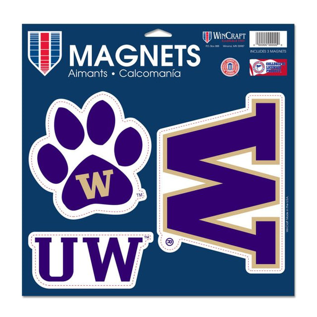 Imán de vinilo de los Washington Huskies de 11" x 11"