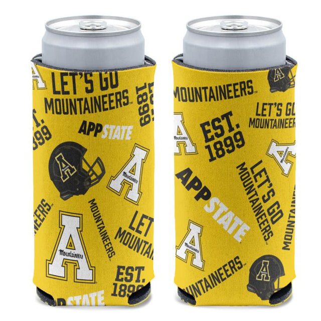 Enfriador de latas delgado de 12 oz SCATTERPRINT de Appalachian State Mountaineers