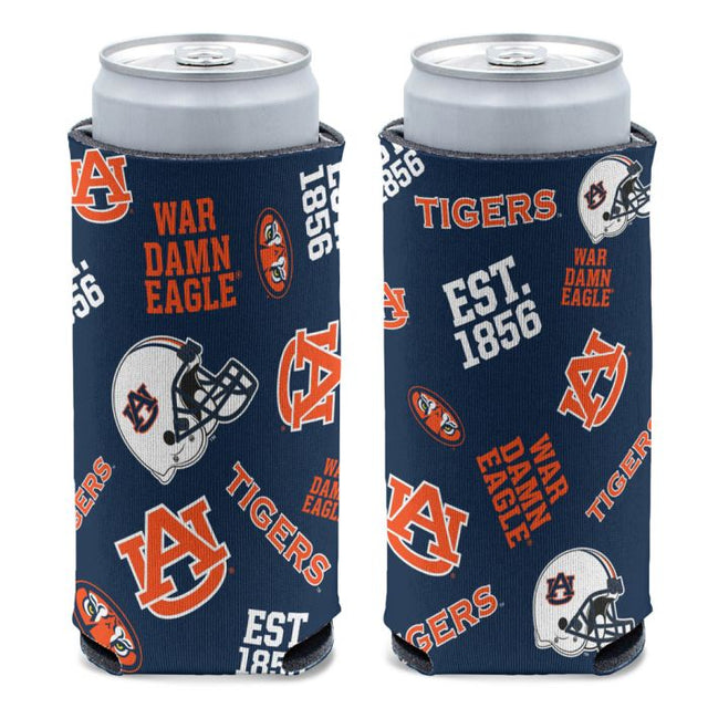 Enfriador de latas delgado de 12 oz de Auburn Tigers