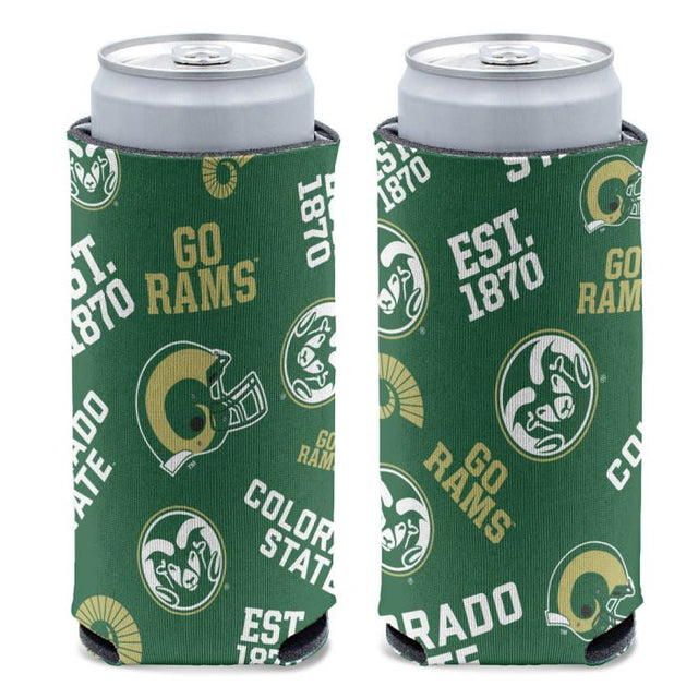 Enfriador de lata delgado de 12 oz de Colorado State Rams