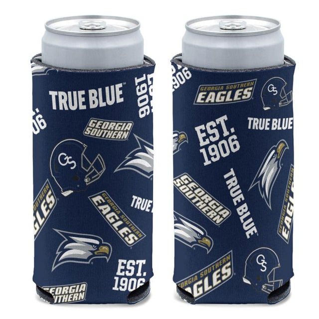 Enfriador de latas delgado de 12 oz de Georgia Southern Eagles