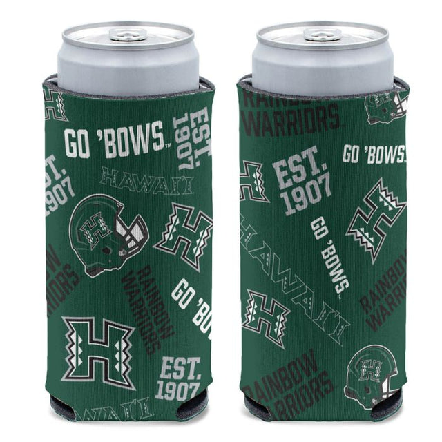 Hawaii Warriors 12 oz Slim Can Cooler