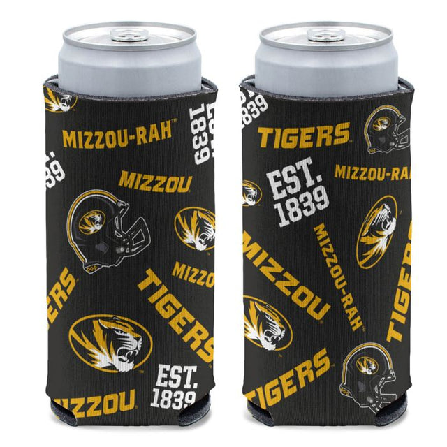 Enfriador de latas delgado de 12 oz de Missouri Tigers