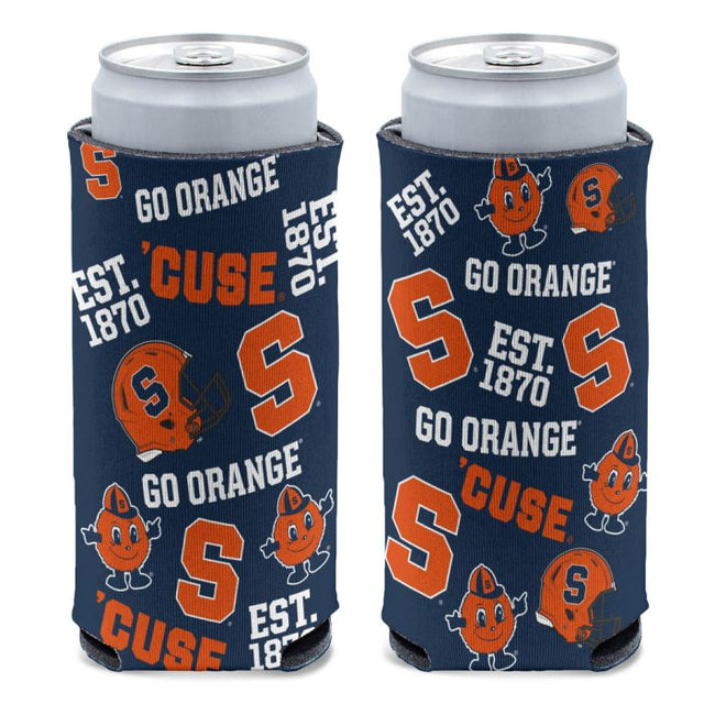 Syracuse Orange SCATTERPRINT 12 oz Slim Can Cooler