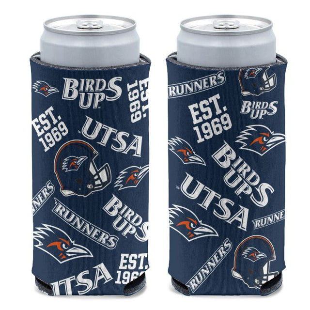 Texas San Antonio Roadrunners SCATTERPRINT 12 oz Slim Can Cooler