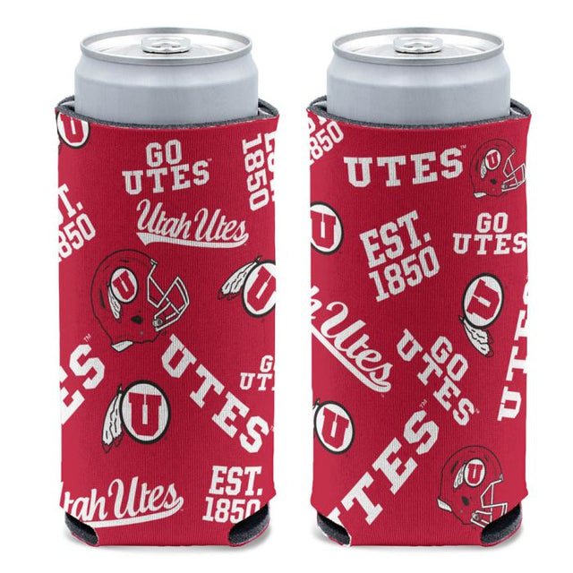 Utah Utes 12 oz Slim Can Cooler