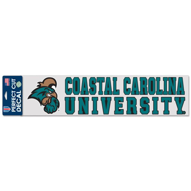 Calcomanías de corte perfecto de Coastal Carolina Chanticleers de 4" x 17"