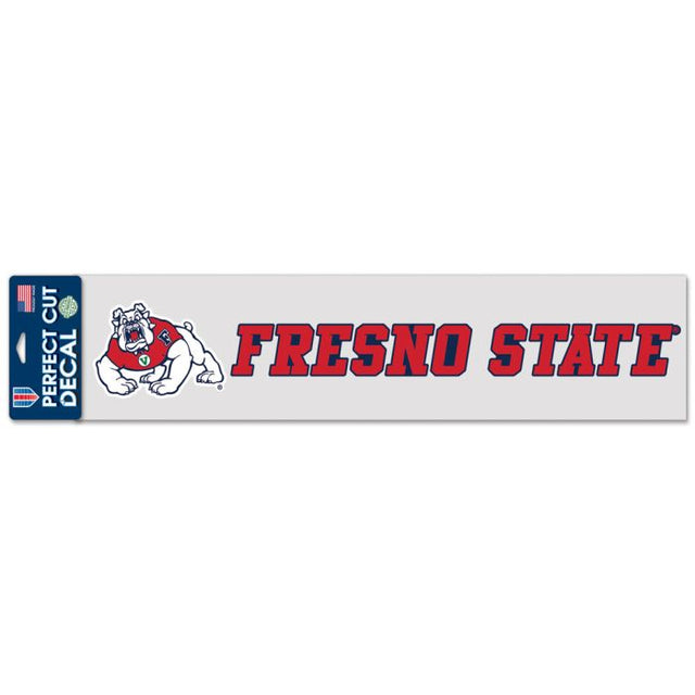 Calcomanías de corte perfecto de los Bulldogs de Fresno State, 4" x 17"