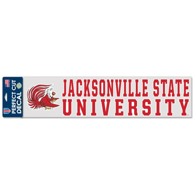 Calcomanías de corte perfecto de los Jacksonville State Gamecocks, 4" x 17"