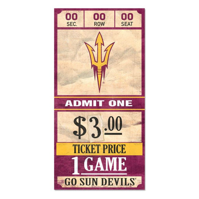 Arizona State Sun Devils Wood Sign 6x12 3/8" thick