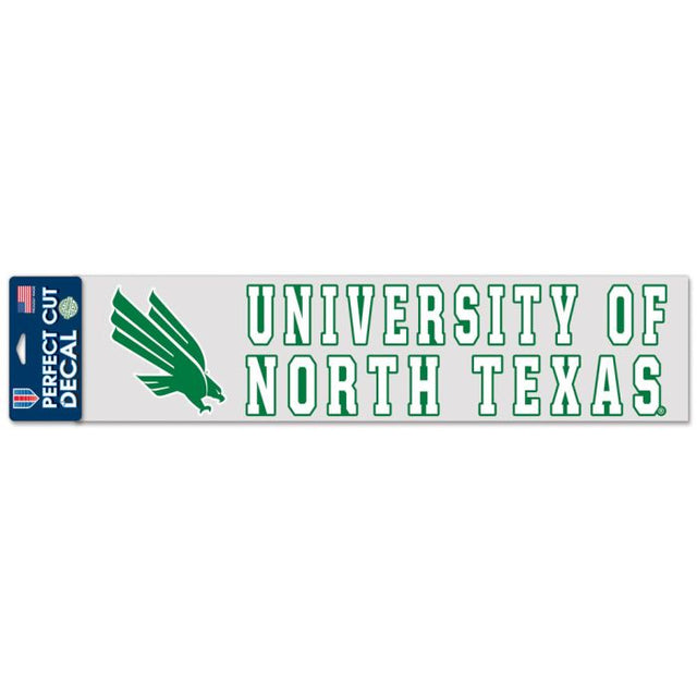 Calcomanías de corte perfecto de North Texas Mean Green de 4" x 17"