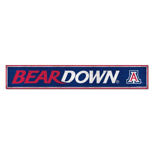 Arizona Wildcats Wood Sign 6"x36" 3/8" thick