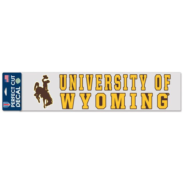 Calcomanías de corte perfecto de los Wyoming Cowboys, 4" x 17"