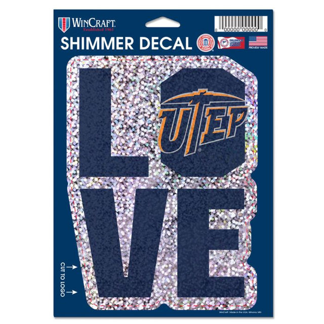 UTEP Miners Shimmer Decals 5" x 7"