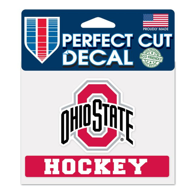 Calcomanía de hockey de corte perfecto de Ohio State Buckeyes, 4,5" x 5,75"