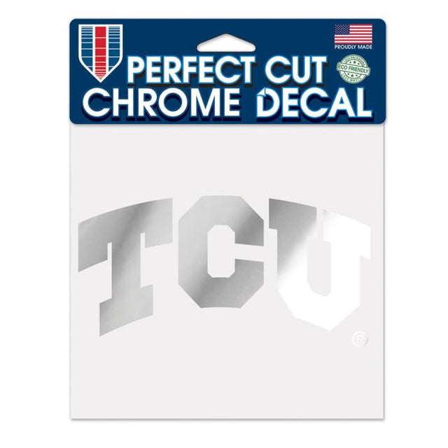 TCU Horned Frogs Chrome Perfect Cut Decal 6" x 6"