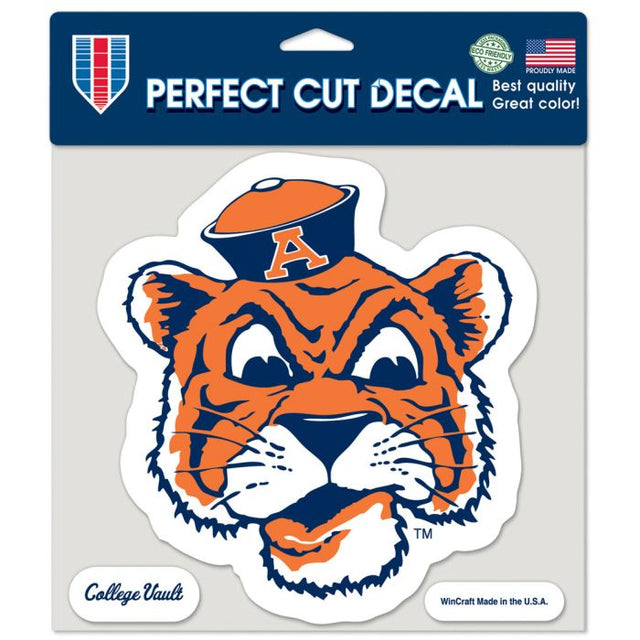 Calcomanía de color de corte perfecto de Auburn Tigers/College Vault, 8" x 8"