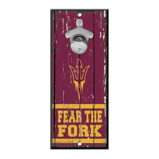 Arizona State Sun Devils Bottle Opener Sign 5x11