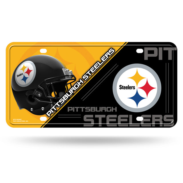 Matrícula metálica de los Pittsburgh Steelers