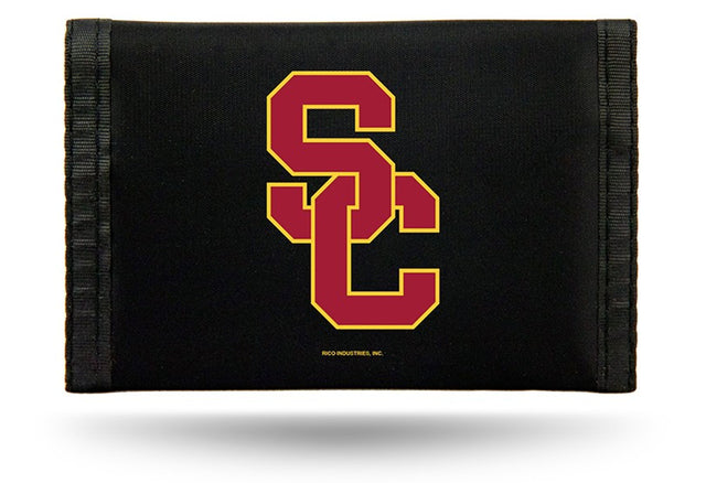 Cartera de nailon con tres pliegues de los Trojans de la USC