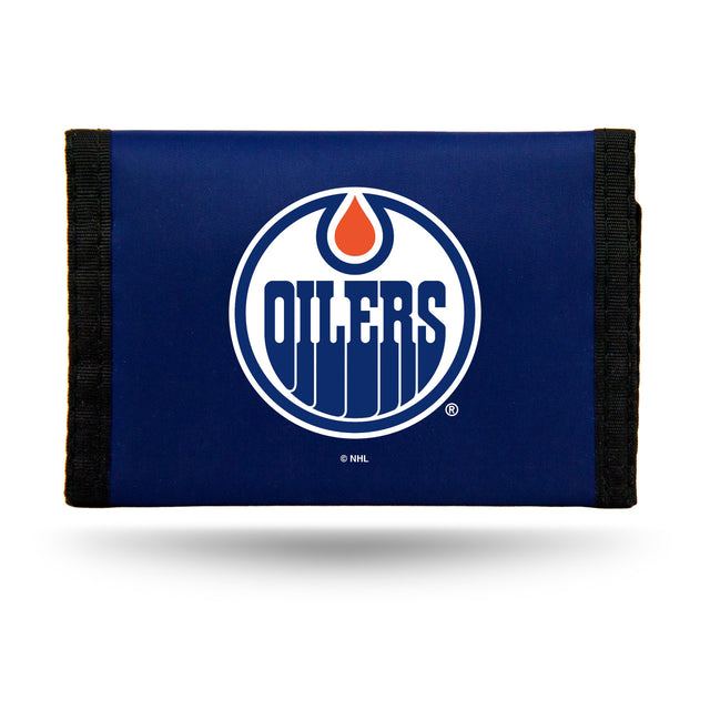 Cartera de nailon con tres pliegues de los Edmonton Oilers