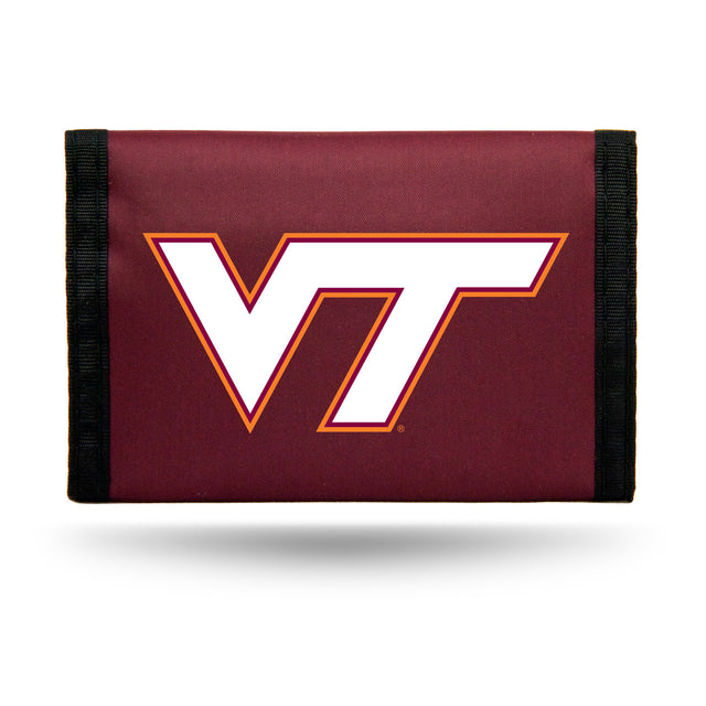 Cartera de nailon con tres pliegues de los Virginia Tech Hokies