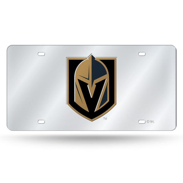 Matrícula de los Vegas Golden Knights cortada con láser en color plata