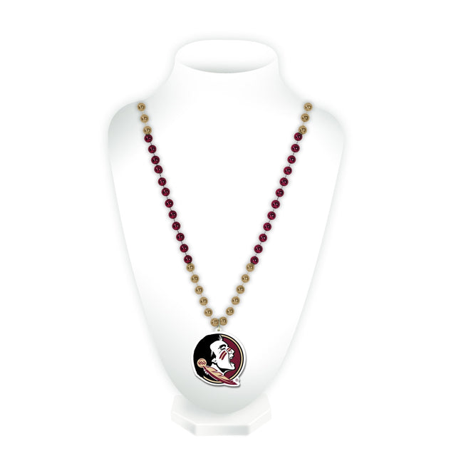 Florida State Seminoles Beads with Medallion Mardi Gras Style