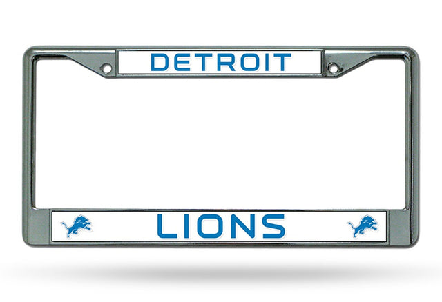 Detroit Lions License Plate Frame Chrome