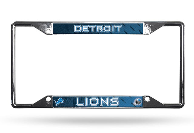 Detroit Lions License Plate Frame Chrome EZ View New