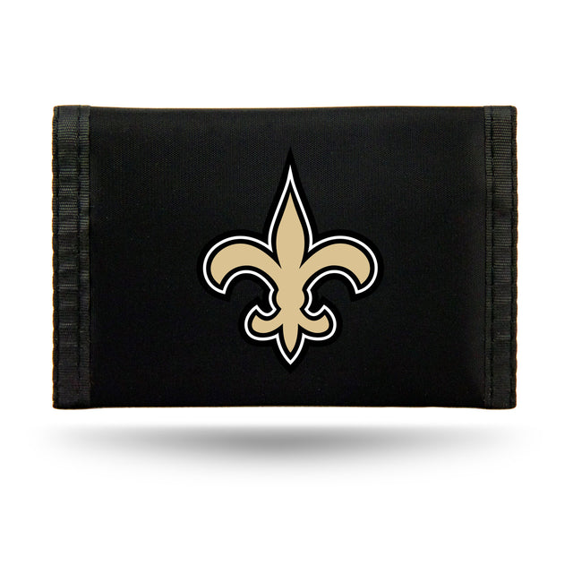 Cartera de nailon con tres pliegues de los New Orleans Saints