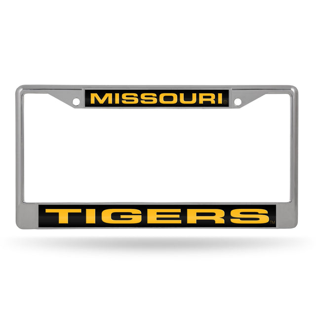 Marco para matrícula de los Missouri Tigers, diseño alternativo en cromo cortado con láser