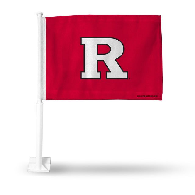 Coche con la bandera de los Rutgers Scarlet Knights