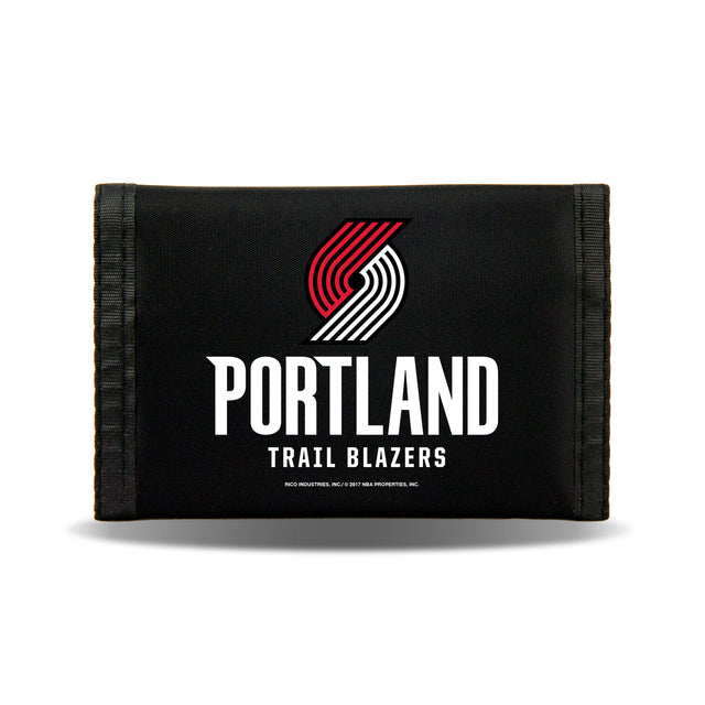 Cartera de nailon con tres pliegues de los Portland Trail Blazers