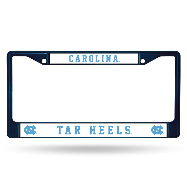 North Carolina Tar Heels License Plate Frame Metal Navy