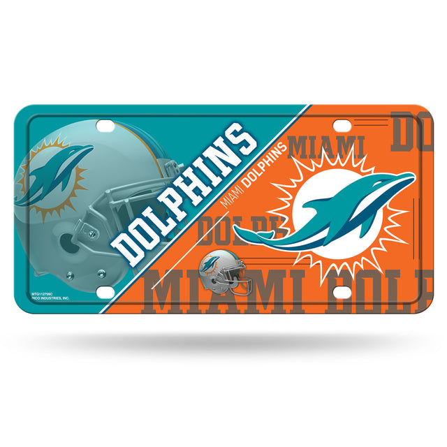 Matrícula metálica de los Miami Dolphins